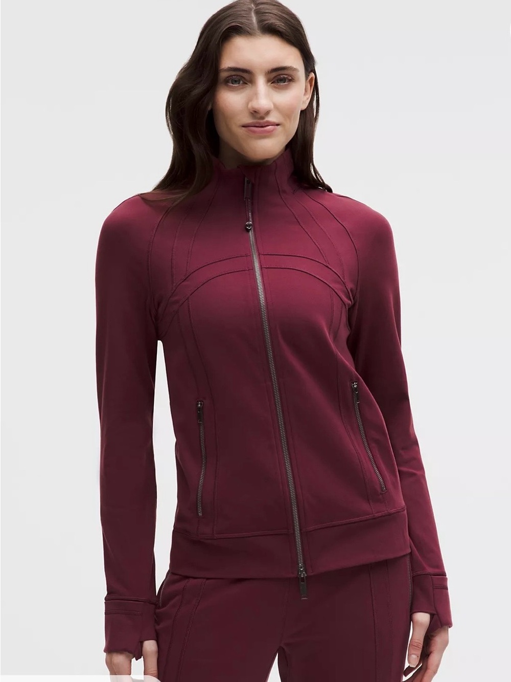 NEW Lululemon Define Jacket Burgundy / Wine Full Zip Luon Yoga Running Size 8